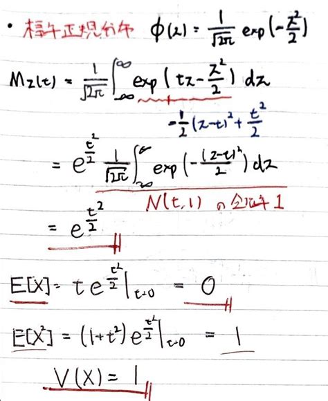 書記が数学やるだけ278 連続確率分布の積率母関数｜writerrinka