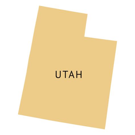 Diseño PNG Y SVG De Mapa Llano Del Estado De Utah Para Camisetas