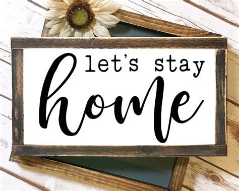 Farmhouse Svg Let S Stay Home Svg Home Decorliving Room Etsy