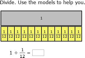 Ixl Divide Whole Numbers By Unit Fractions Using Models Grade Math