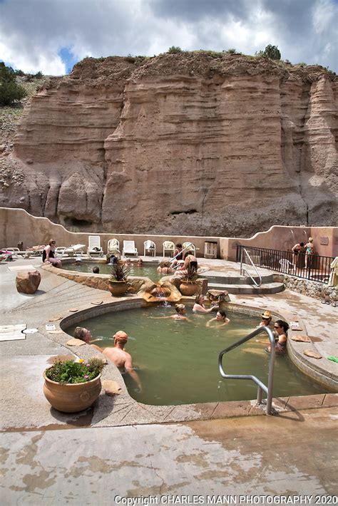 Ojo Caliente Hot Springs Spa Main Pools And Cliffs Caliente Nm July