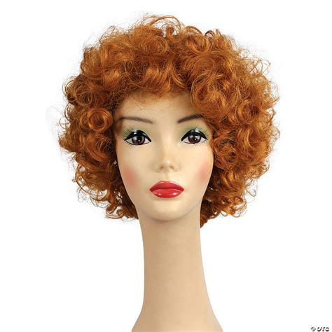 Adults FD Curly Clown Wig Golden Strawberry Blonde C Oriental Trading