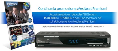 Sconto Di 79 Sul Tuo Abbonamento Mediaset Premium TELE System