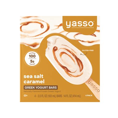 Yasso Frozen Greek Yogurt Sea Salt Caramel Bars Count Walmart