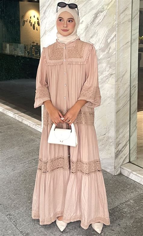 Arden Cotton Dress In Brown Nude AINAHARIZ KUALA LUMPUR