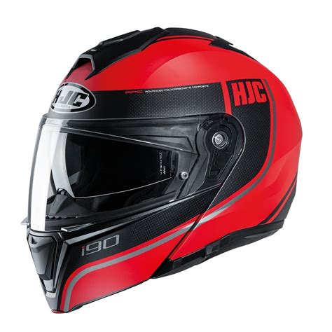 HJC I90 Davan MC1SF Red Motorcycle Helmets From Custom Lids UK