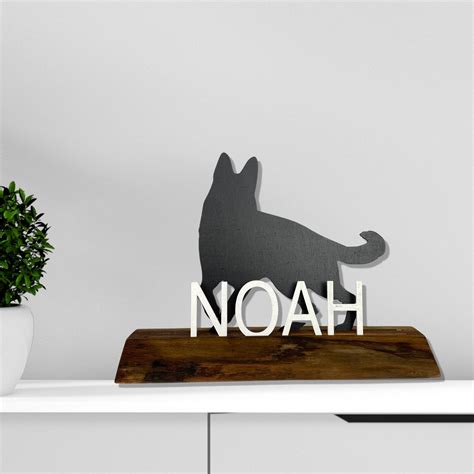Custom Schnauzer Name Sign - Personalized German Shepherd Sign - Tiered