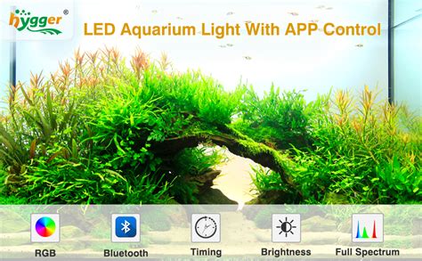 Amazon Hygger Luz LED De Acuario De 40 W Control Inteligente De