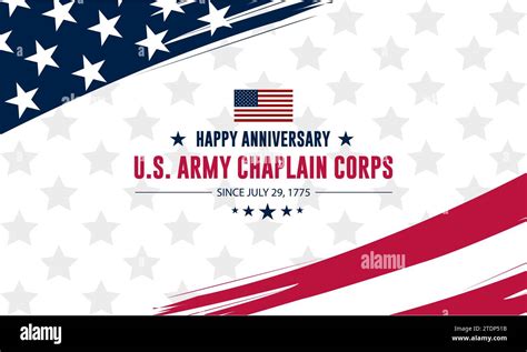 Happy US Army Chaplain Corps Anniversary Background Vector Illustration ...