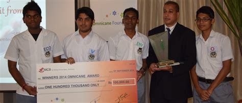 Le Collège Royal De Curepipe Sarroge Lomnicane Award 2014