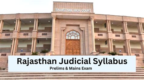 Rajasthan Judiciary Syllabus 2024 Prelims And Mains Exam Pattern