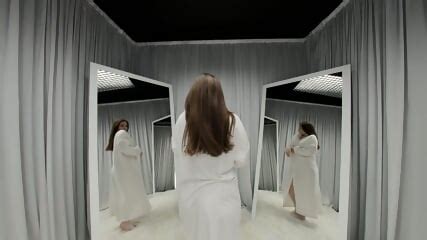 Brunette In White Lingerie