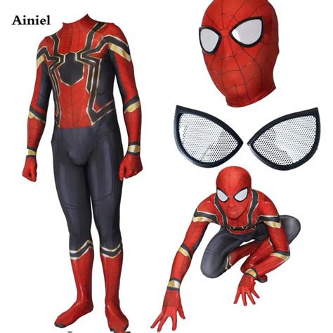 Ainiel Iron Spider Man Cosplay Costume Avengers Infinity War Superhero Zentai Homecoming