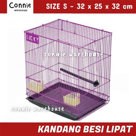 jual kandang besi lipat umbaran size  xx burung lovebird lucky