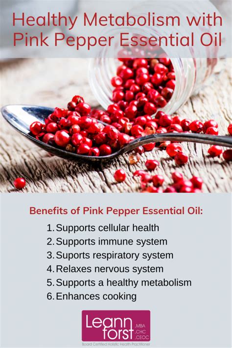 Healthy Metabolism With Pink Pepper Essential Oil Leann Forst