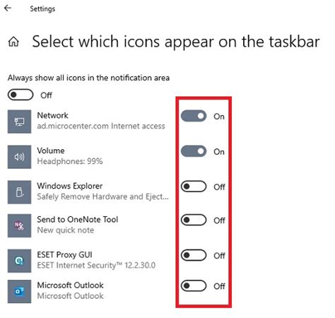 How To Select Which Icons Appear On The Taskbar In Windows 10 Micro