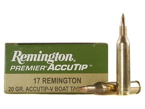 Remington Premier Varmint 17 Remington Ammo 20 Grain Remington Accutip