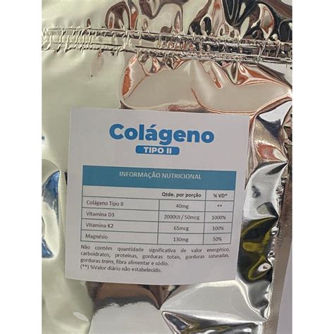Colágeno Tipo 2 Em Pó - Colageno Tipo 2 Em Pó 500g Linha Premium Puro - Fortalece Articulação ...