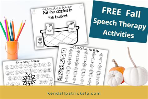 How To Use Fun Free Fall Speech Therapy Activities With Your