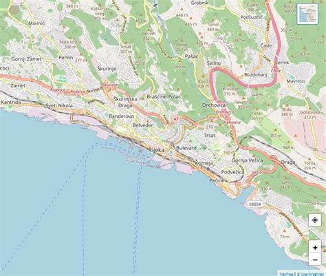 Rijeka-karta | Karta Hrvatske
