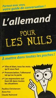 L Allemand Guide De Conversation Pour Les Nuls French Edition