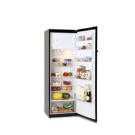 Montpellier Mab340k 61cm Wide Retro Freestanding Tall Fridge Black