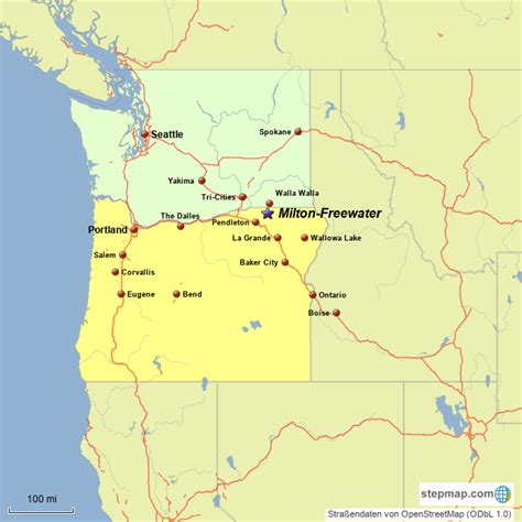 Stepmap Map Of Oregon Landkarte F R Usa