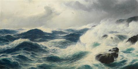 Bonhams David James British 1853 1904 Breaking Waves