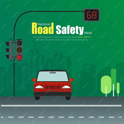 Premium Vector | Road safety day is an awareness day dedicated to