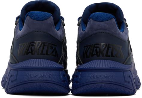 Versace Navy Trigreca Sneakers Versace