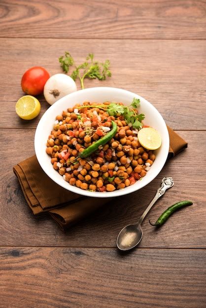 Premium Photo Black Chickpea Chaat Or Kala Chana Chat Recipe Is A