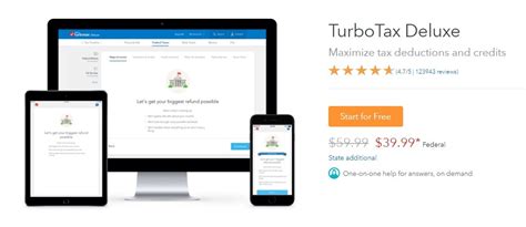 TurboTax Deluxe Promotion: Get $20 Off