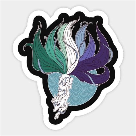 Gay Man Pride Kitsune Gay Man Sticker TeePublic