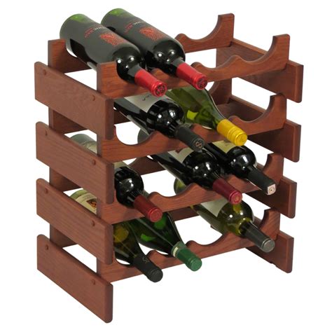 Countertop Oak Wood Wine Rack Wine Bottle Display Stand Wine Rack Wine