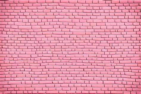 Premium Ai Image Baby Pink Brick Wall Texture Background