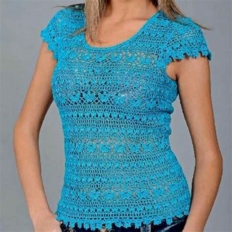 Бирюзовый топ крючком — Paradosik Handmade — вязание для начинающих и ...