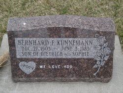 Bernhard Frederick Gerhardt Kunnemann M Morial Find A Grave