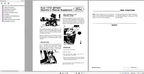 New Holland Ford Offset Tractors Operator S Manual