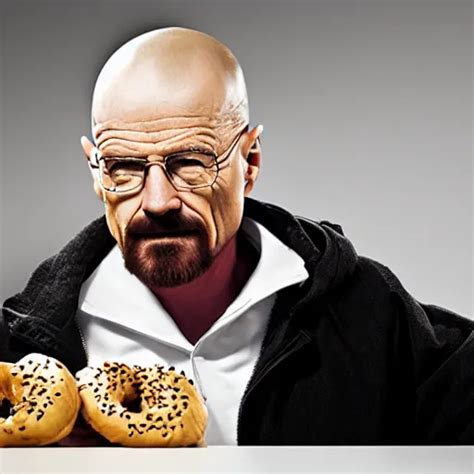 Walter White Eating Bagels Photography Stable Diffusion