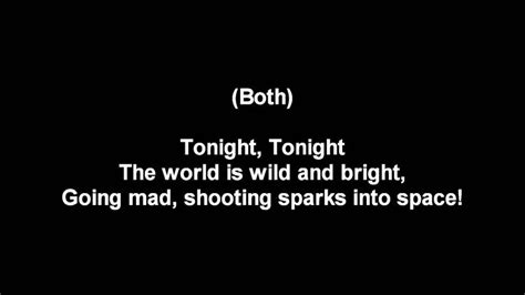 West Side Story: Tonight Lyrics | West side story lyrics, West side ...