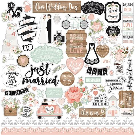 Echo Park Our Wedding Collection 12 X 12 Cardstock Stickers