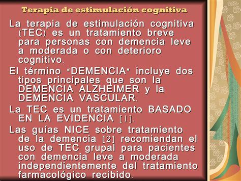 Terapia De Estimulación Cognitiva Ppt