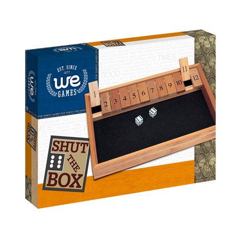 Deluxe Wood Shut The Box Game 12 Numbers Wood Expressions