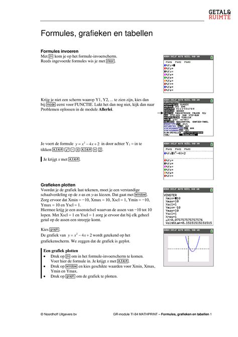 Ti Hb Formules Grafieken En Tabellen Formules Grafieken En Tabellen