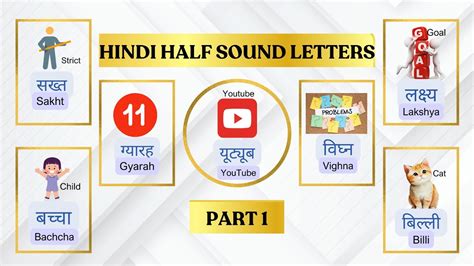 3.1 ️Learn Hindi Half Letters: Part 1/3 | Aadhe akshar waale shabd ...