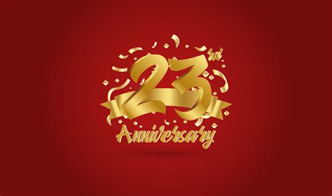 Anniversary celebration background. with the 23rd number in gold and ...