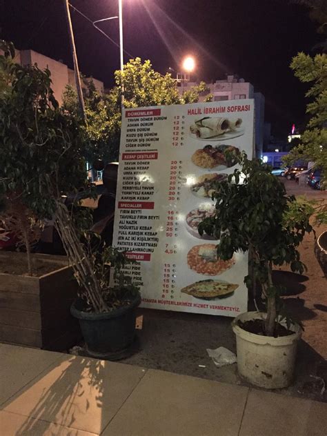 Menu at Halil İbrahim Sofrası Cyprus