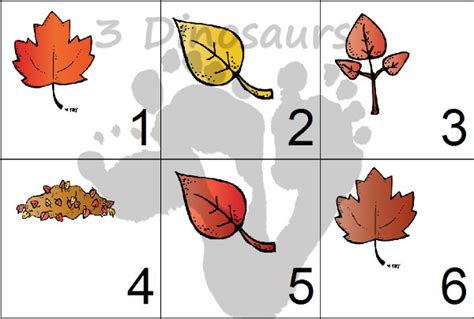 Free Leaves Calendar Set 2015 Update 3 Dinosaurs