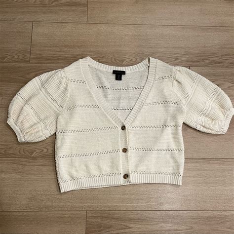 House Of Harlow Sweaters House Of Harlow Cream White Button