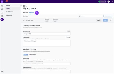 Managing/Editing an App